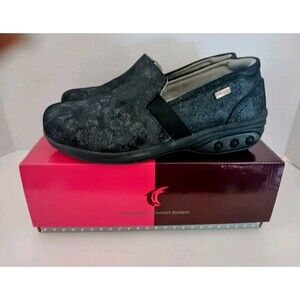Therafit Women's Annie NIB SZ 10.5-11 Black Embossed Slip Resistant Healthcare